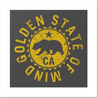 Retro Golden State Of Mind California Home Love Posters and Art